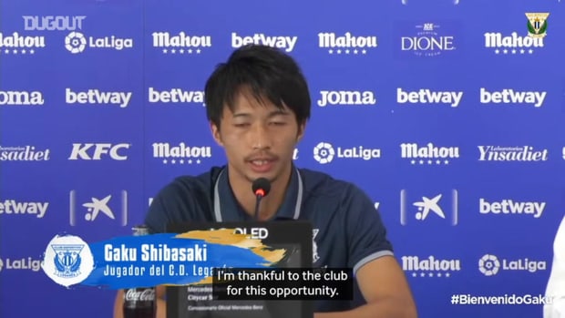 CD Leganés unveil new signing Gaku Shibasaki 